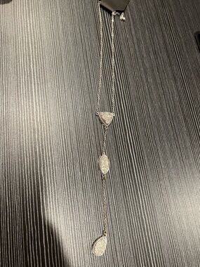 Paparazzi Inspired Silver Silver-Tone Dangle Pendant Necklace NIP